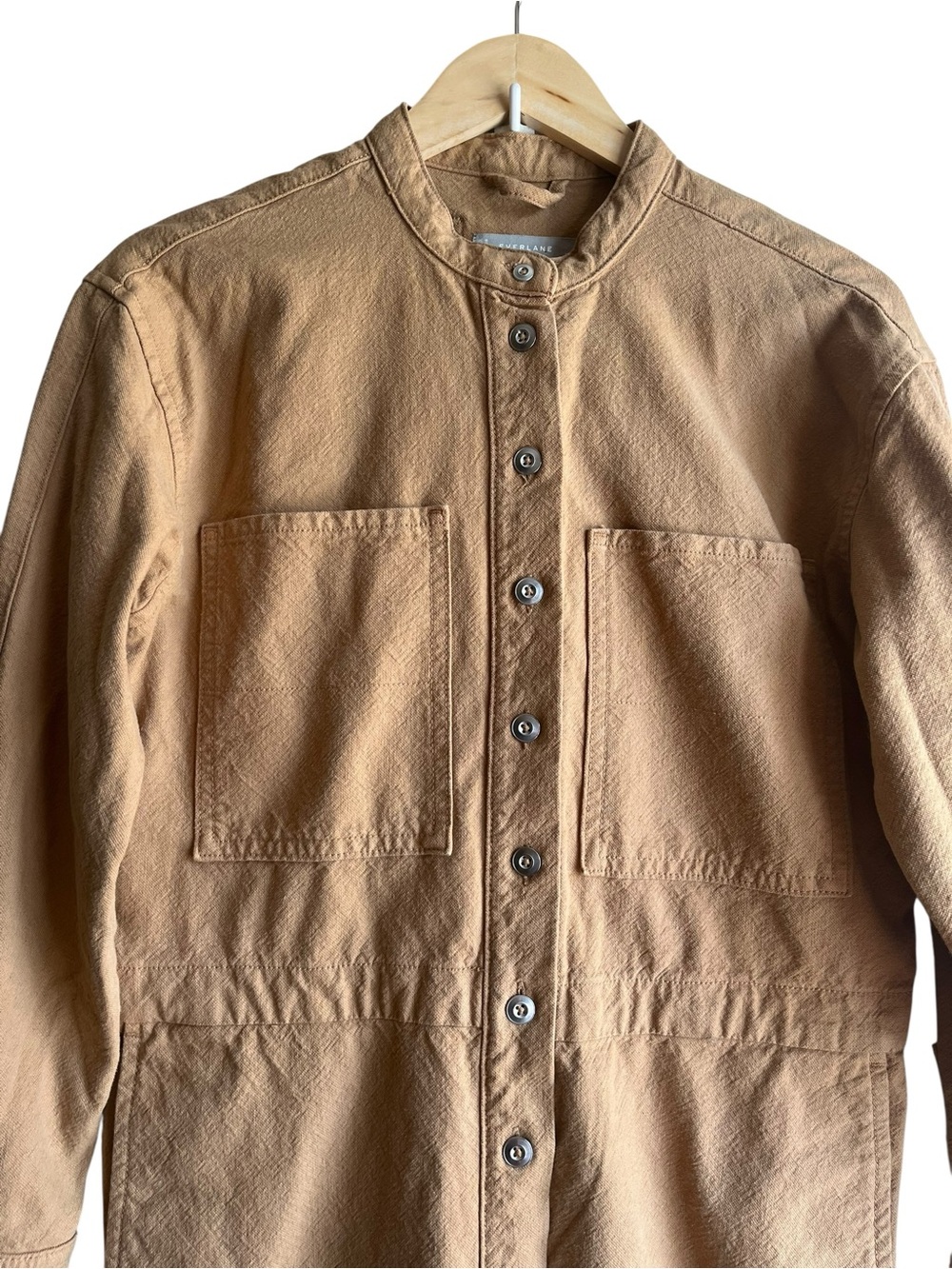 Everlane Canvas Organic Cotton Coverall Mustard S - Picture 3 of 16